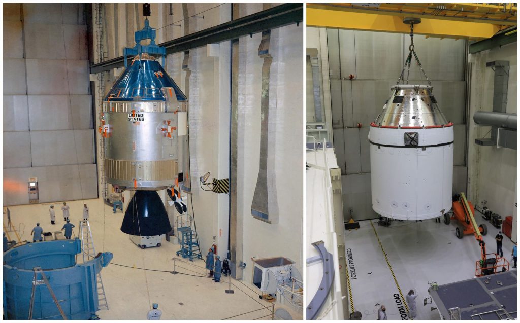 Apollo (Left) and Orion (Right) Command Modules