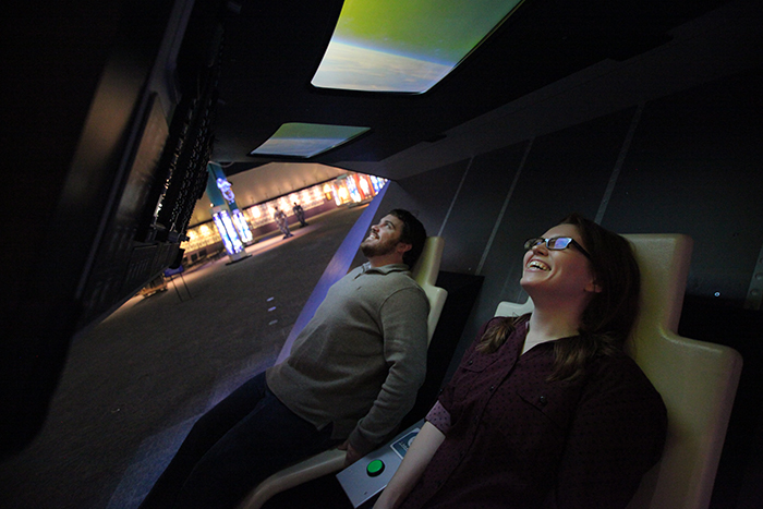 The Mission Mars exhibit puts visitors in the astronaut’s seat of an Orion simulator and allows them to record their own historic messages as they take their first steps on Mars. It’s an immersive experience about the red planet and the wealth of potential scientific discoveries to uncover on Mars.